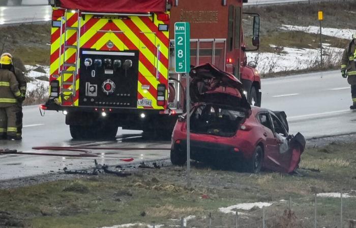 Muerte atroz de un automovilista en Montérégie