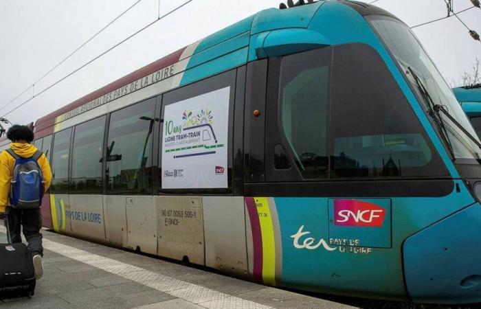 El tranvía-tren paralizado en Nantes