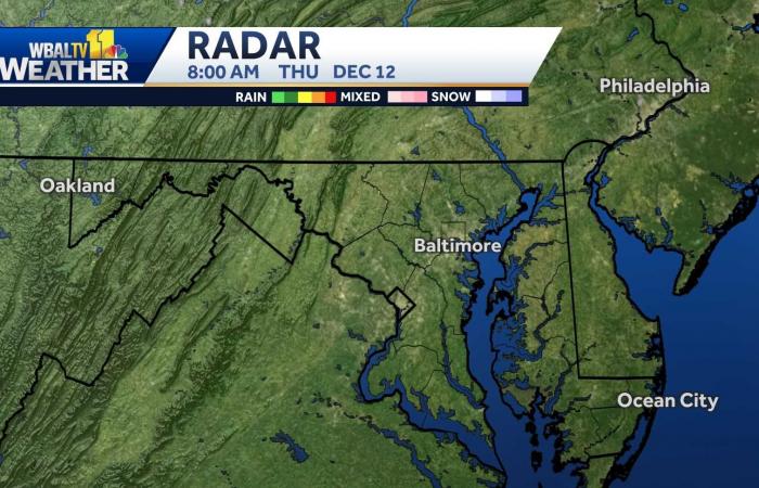 Impacto climático con fuertes lluvias, ráfagas de viento y temperaturas en descenso en Maryland