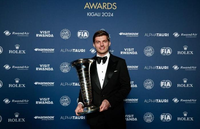 Verstappen y los campeones de 2024 recibieron sus trofeos en la gala de la FIA