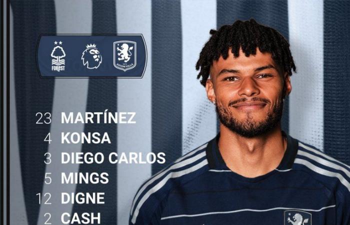 Tyrone Mings se vio obligado a retirarse de la alineación del Aston Villa para enfrentarse al Nottingham Forest en el último minuto debido a una lesión