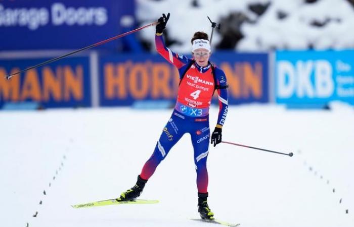 Lou Jeanmonnot gana la persecución de Hochfilzen