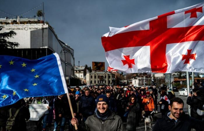 Los ucranianos siguen de cerca las protestas de los georgianos contra su gobierno prorruso