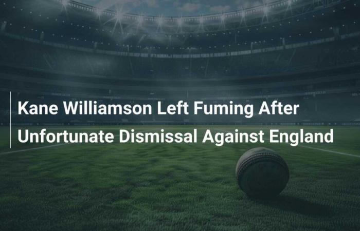 Kane Williamson se fue furioso tras su desafortunado despido contra Inglaterra