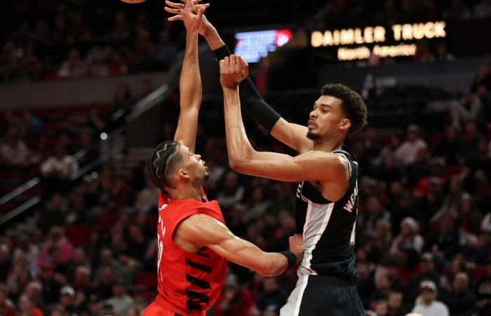 Wembanyama anota 2 tiros libres faltando 2,1 segundos en la victoria de los Spurs por 118-116 sobre los Trail Blazers