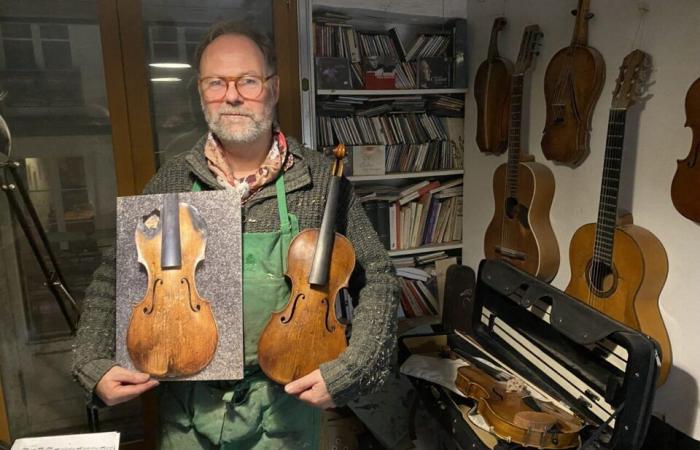 Primer premio de artesanía del Loiret, nos abre su taller de fabricación de violines en Orleans