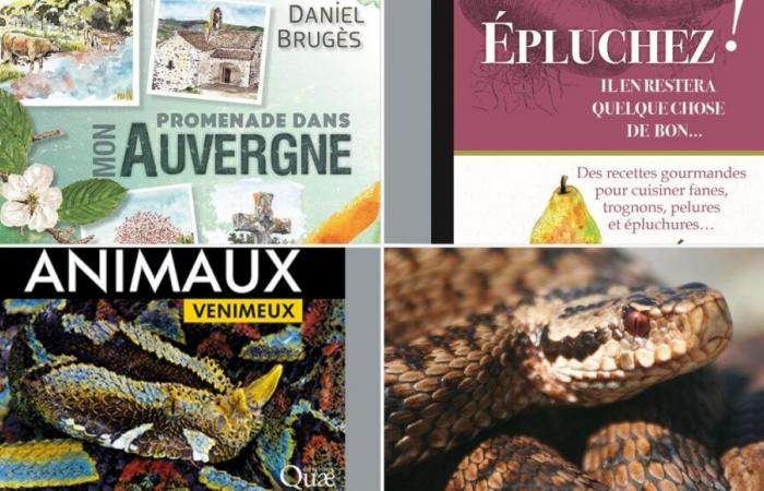 Libros especiales y naturaleza sobre Auvernia en De Borée y sobre animales venenosos en QUAE