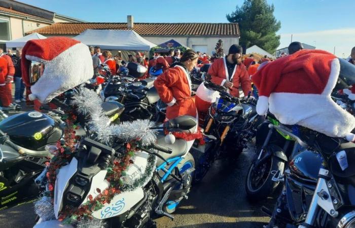 EN FOTOS – La procesión festiva y solidaria del paseo en moto de Papá Noel en Charente-Maritime