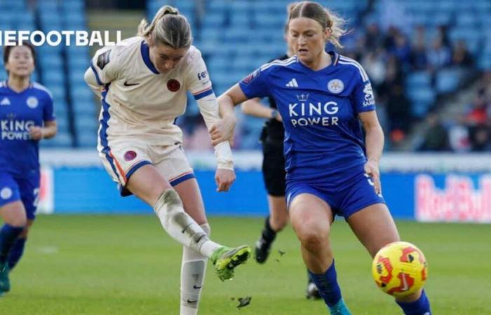 Kaptein rescata un punto, pero el récord del 100% en WSL del Chelsea termina en Leicester