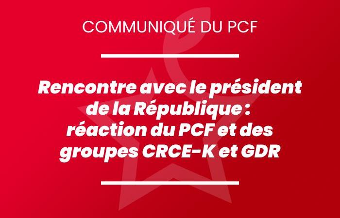 Reacción del PCF y de los grupos CRCE-K y RDA