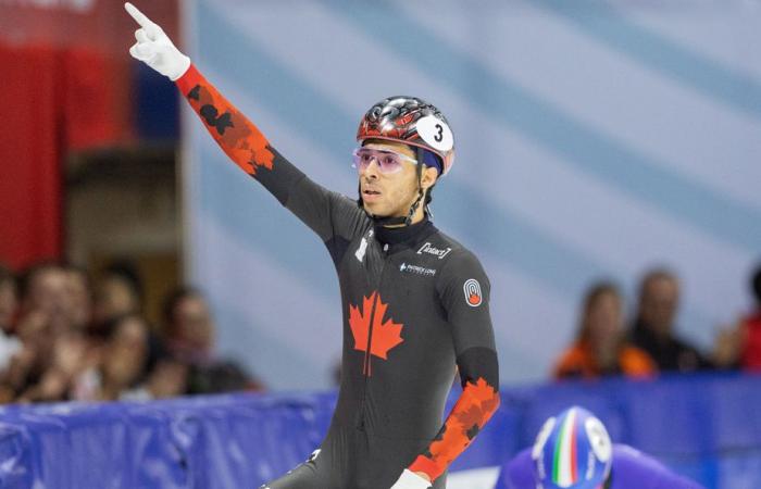 Patinaje de velocidad en pista corta | William Dandjinou gana otra medalla de oro