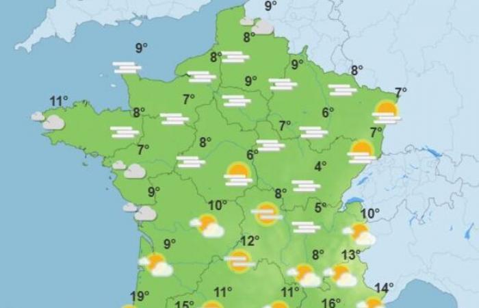 Aumento de las temperaturas, nubes en el norte, riesgo de vendavales el jueves: el tiempo de la semana en Francia