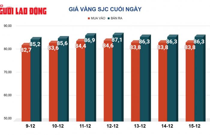 El precio de la barra de oro SJC fluctúa inesperadamente