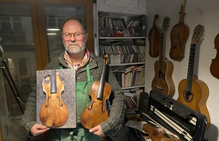 Primer premio de artesanía del Loiret, nos abre su taller de fabricación de violines en Orleans