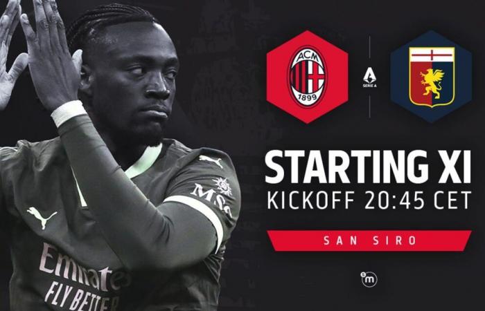 Oficial: once iniciales del AC Milan vs.Génova