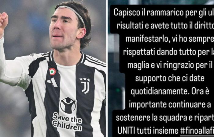 Vlahovic se disculpa con los aficionados de la Juventus tras el incidente