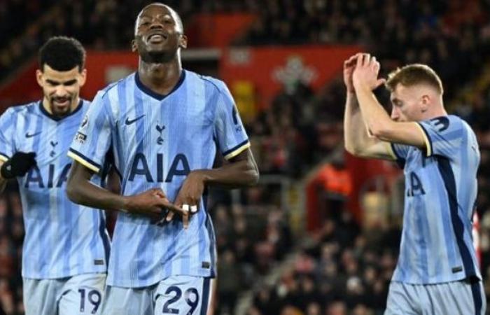 Football-Premier League/J16: después de Iso, Pape Matar Sarr y Nicolas Jackson marcan en los éxitos de Tottenham y Chelsea por delante de Southampton (0-5) y Brendford (2-1)