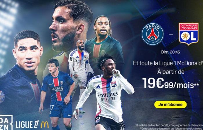 PSG – OL: ¿cómo ver el partido en directo este domingo por la noche?