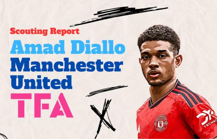 Informe Scout de Amad Diallo en el Manchester United 2024/25