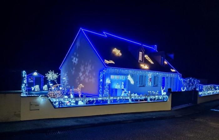 En Cotentin, Irène y Guy “hacen feliz a la gente” con su casa iluminada para Navidad