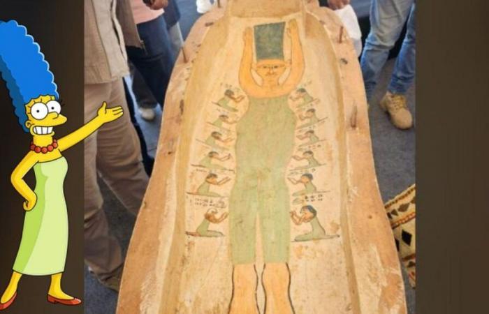 Pintura de Marge Simpson descubierta en tumba del antiguo Egipto se vuelve viral