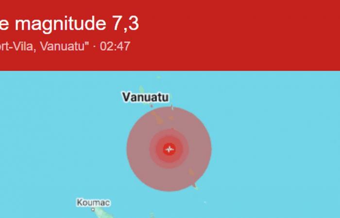 Alerta de tsunami en Lealtad y en la costa este de Nueva Caledonia tras un terremoto en Vanuatu