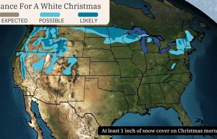 Pronóstico de Navidad blanca 2024 | Clima.com