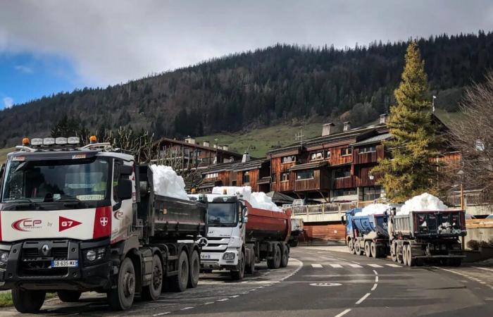 Alteración climática: falta de nieve, la ciudad de Annecy se retira