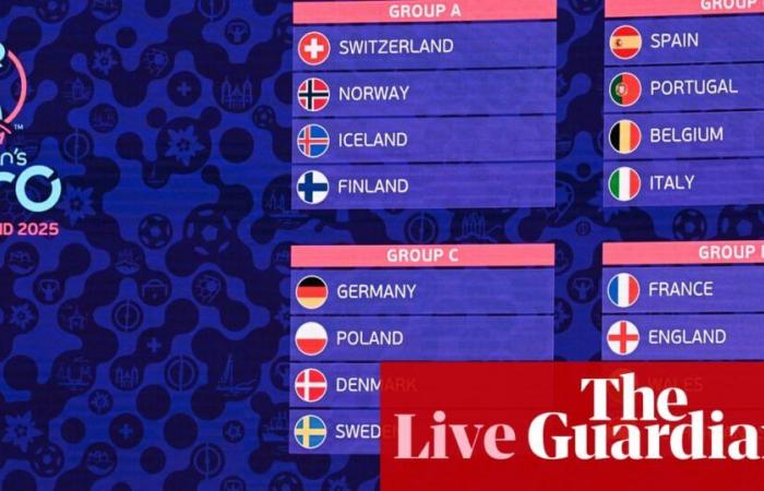 Sorteo de la Eurocopa femenina 2025 – en vivo | fútbol femenino