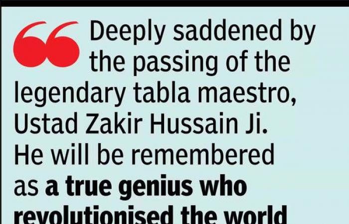 UnBEATable Ustad: Taal de la música guarda silencio tras la muerte de la leyenda Zakir Hussain | Noticias de la India