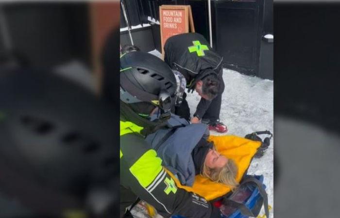 VIDEO. “¡Y traumatismo craneoencefálico!” : la actriz Karin Viard se encuentra en camilla tras un accidente de esquí en pleno festival