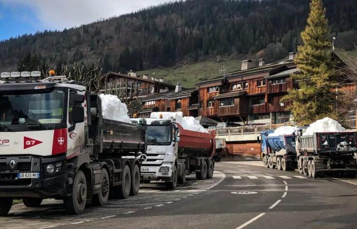 Alteración climática: falta de nieve, la ciudad de Annecy se retira