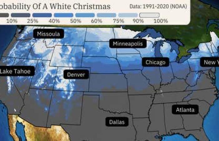 Pronóstico de Navidad blanca 2024 | Clima.com