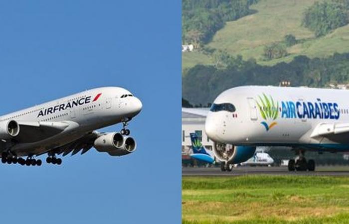 Air France en ascenso y Air Caraibes en caída libre