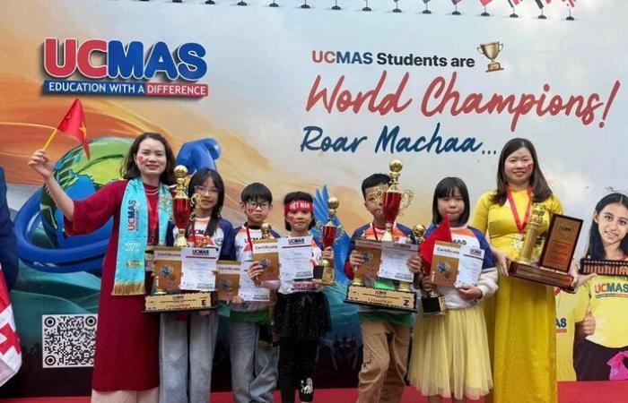 Delegación vietnamita gana importantes premios en UCMAS 2024