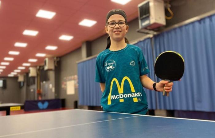 Albane Rochut, joven jugadora de tenis de mesa de 12 años, ¿será la “deportista mayenne del año”?