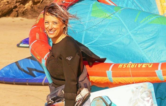 “Siempre me ha atraído el mundo de los deportes de tabla”. En Saint-Malo, Élodie crea chaquetas con alas de kitesurf recicladas