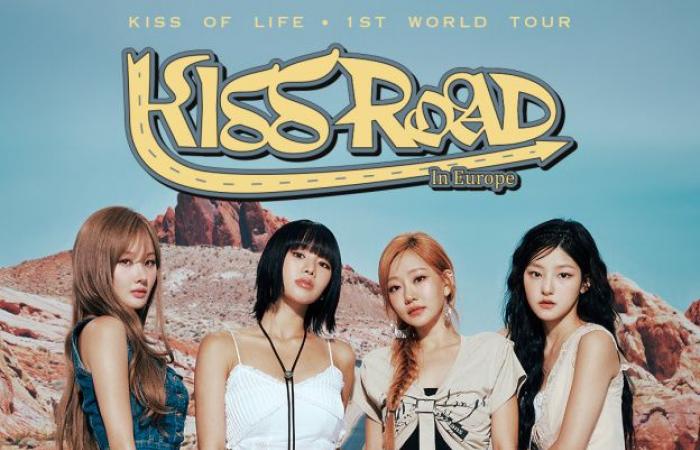 Kiss Of Life, el grupo femenino de K-pop, en concierto en el Zénith de París en marzo de 2025