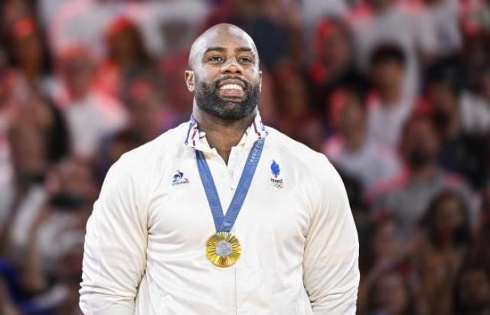 Teddy Riner con los Blues en el Grand Slam de París a principios de febrero