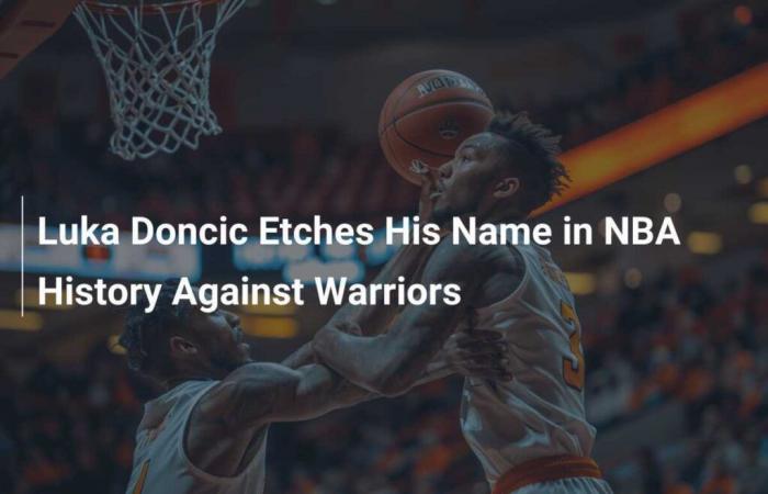 Luka Doncic graba su nombre en la historia de la NBA contra los Warriors