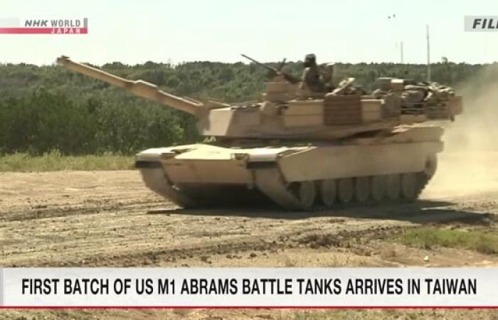 El primer conjunto de tanques de batalla principales M1 Abrams de Estados Unidos llega a Taiwán