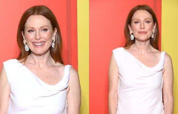 Julianne Moore canaliza el minimalismo de los 90 con un vestido camisero de The Row en el estreno de ‘The Room Next Door’ en París