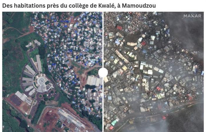 ANTES/DESPUÉS. Visualice la magnitud de los daños en Mayotte tras el paso del ciclón Chido