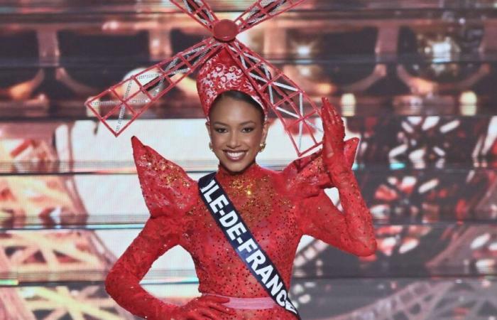 ¡El disfraz del Moulin Rouge de Miss Île-de-France, elegido mejor disfraz regional!