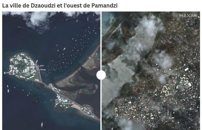 ANTES/DESPUÉS. Visualice la magnitud de los daños en Mayotte tras el paso del ciclón Chido