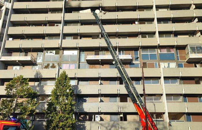 Violento incendio en un edificio de gran altura, evacuaciones y reconocimientos en las plantas