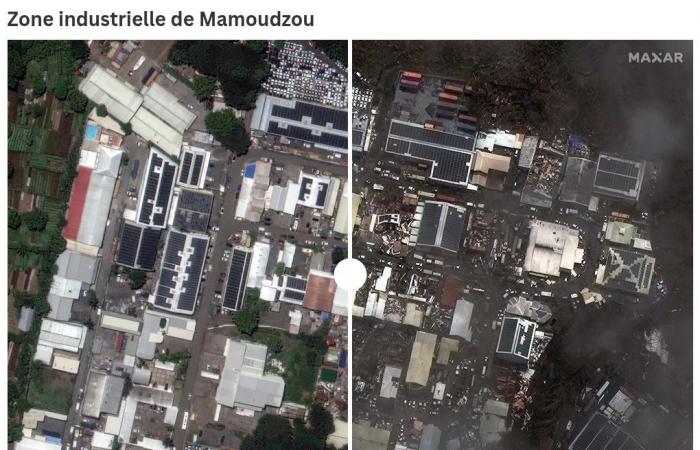 ANTES/DESPUÉS. Visualice la magnitud de los daños en Mayotte tras el paso del ciclón Chido