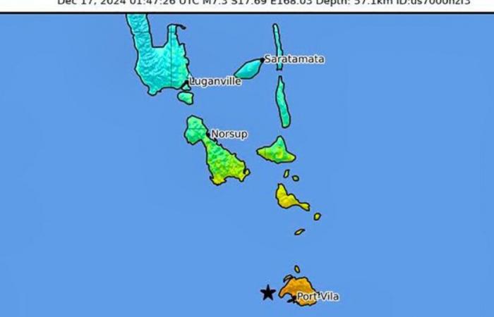 Terremoto: violento terremoto frente a la costa de Vanuatu, un testigo informa de las víctimas