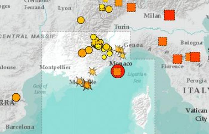 Un terremoto de magnitud 4 se sintió el lunes por la noche frente a la costa de la Costa Azul