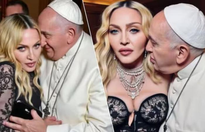 Estas fotos manipuladas de Madonna con el Papa Francisco son polémicas: “Hyper incómodas”